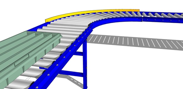 90-degree curve safety rail