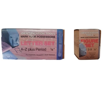 Alphabet and Number Steel Hand Stamps || full image