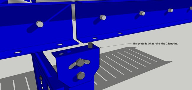 Joining method for racking