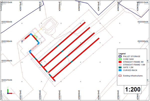 Example of a core shed plan