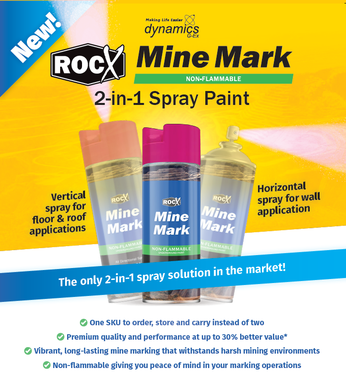 RocX® Mine Mark Non-Flammable Spray Paint