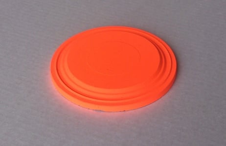 Fluoro Orange Clay Pigeon || full image
